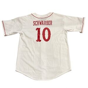 Indiana Hoosiers Kyle Schwarber Custom White Red NCAA Baseball Jersey Mens Large
